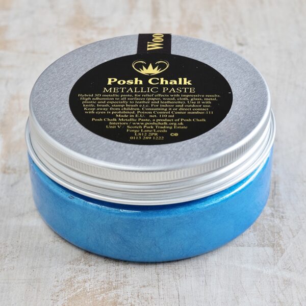 Pasta metallizzata Posh Chalk "Blue Fthalo" 110ml WoodUbend