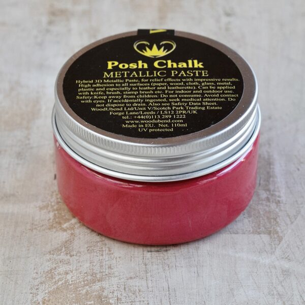 Pasta metallizzata Posh Chalk "Red Medium Cadmium" 110ml WoodUbend