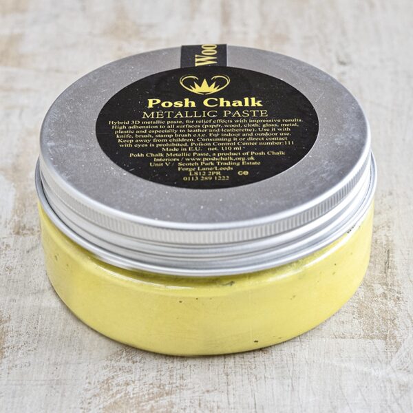 Pasta metallizzata Posh Chalk "Yellow Canary Cadmium" 110ml WoodUbend